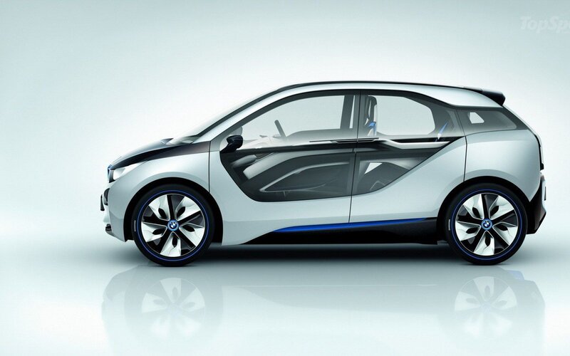 Silver Bmw I3 Car — White