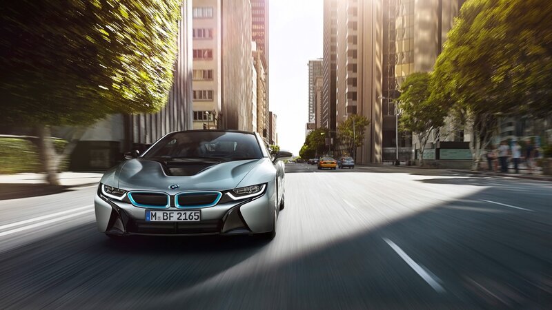 Silver BMW I8 Car — Gray