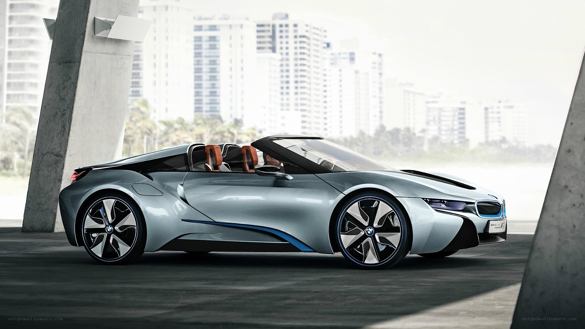 silver bmw i8 roadster