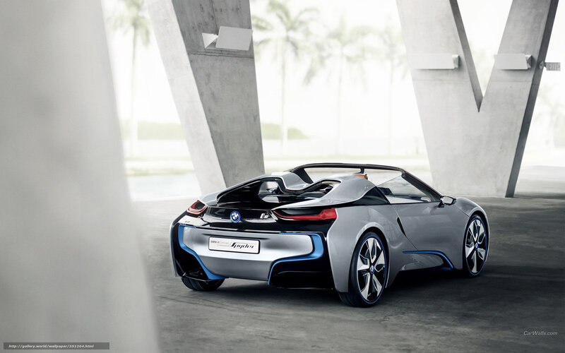 Silver BMW I8 Spyder — Gray, Modern