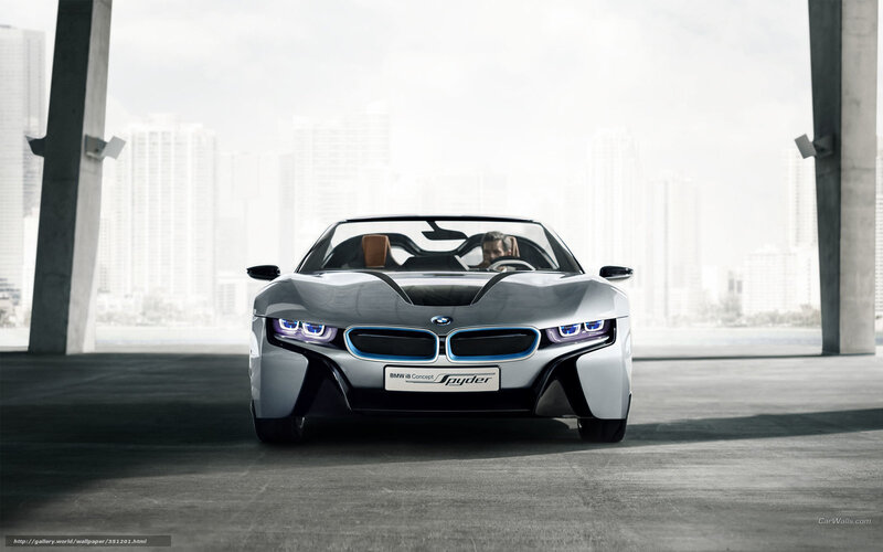 Silver BMW I8 Spyder — Gray