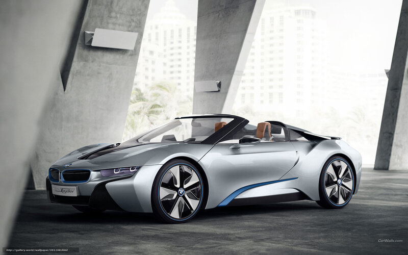 Silver Bmw I8 Spyder — Modern, 3d Render, Car