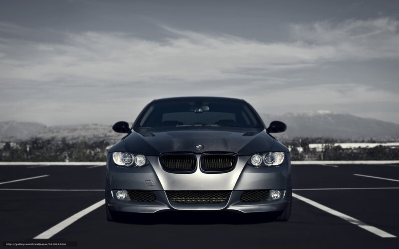 silver bmw in parking lot