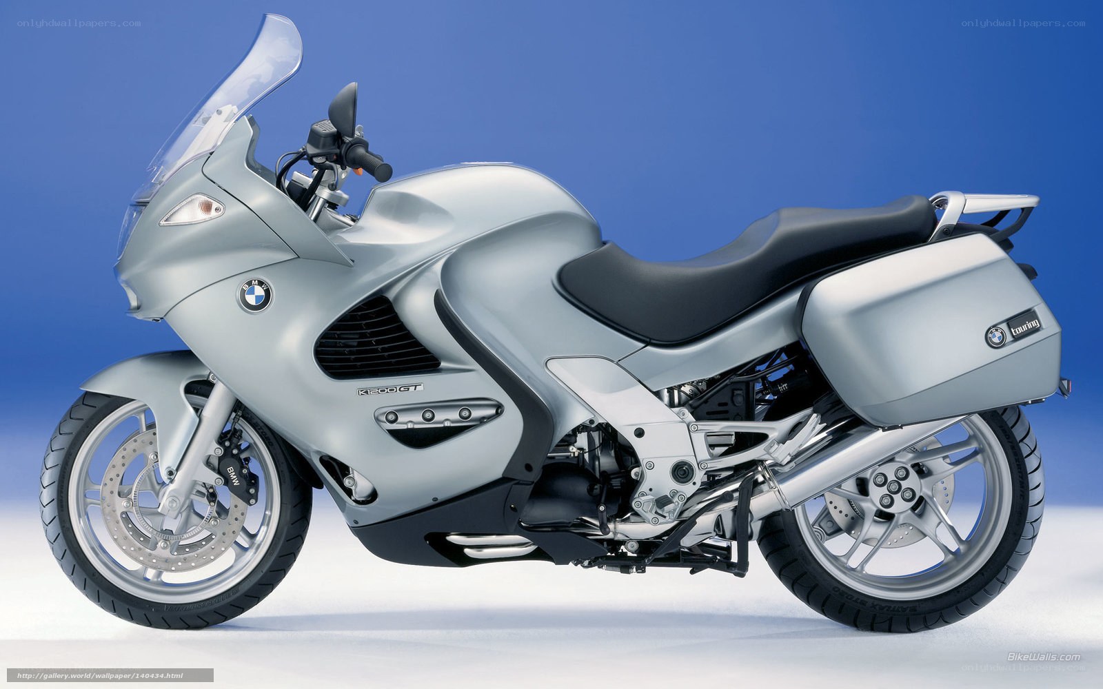 Silver BMW K1200GT motorcycle