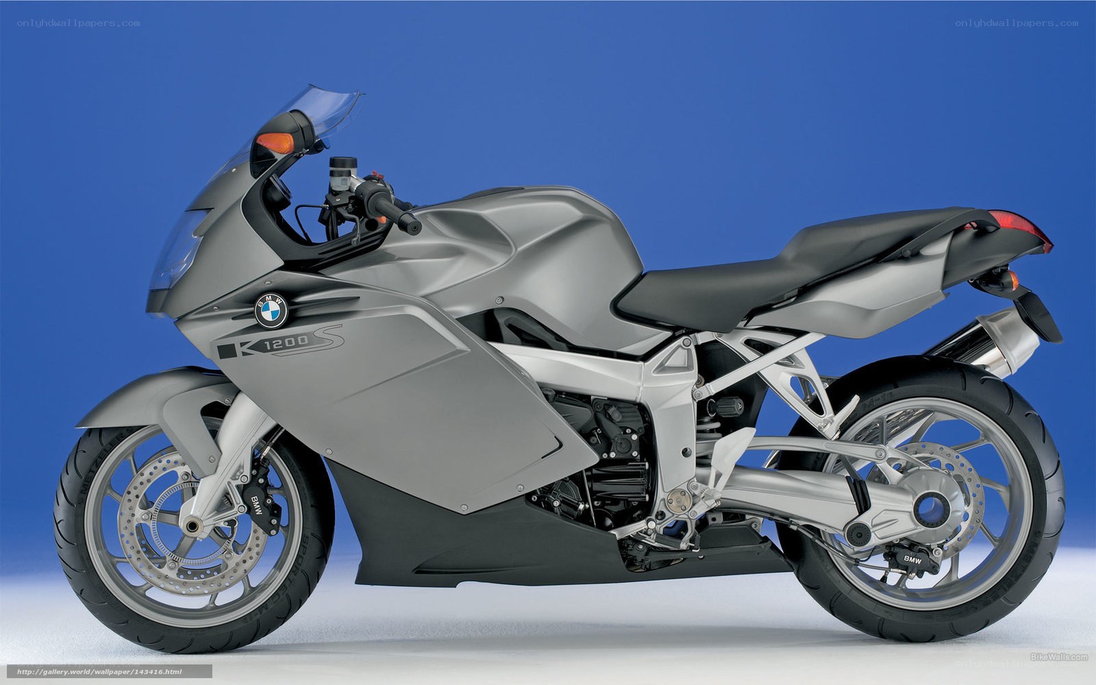 silver bmw k1200s motorcycle