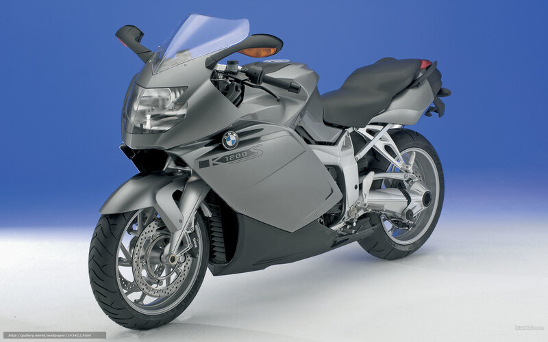 Silver BMW K1200S Motorcycle — Gray