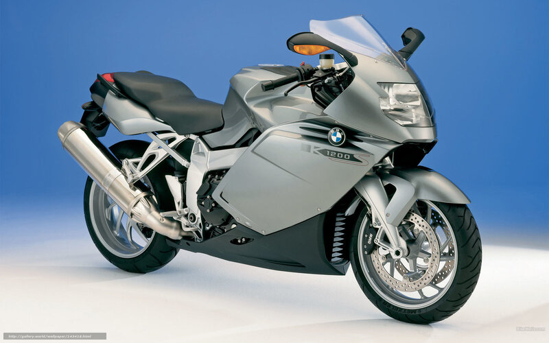 Silver BMW K1200S Motorcycle — Neutral, Photograph