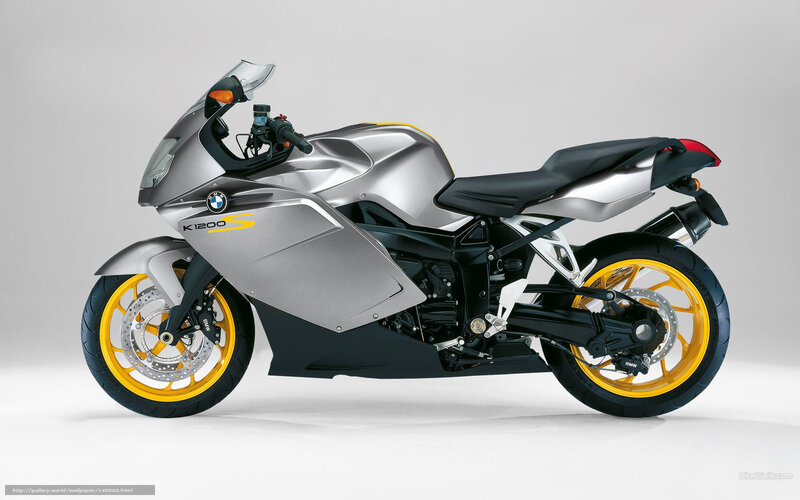 Silver BMW K1200S motorcycle