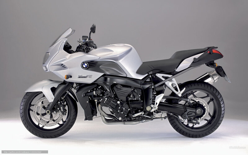 Silver BMW K1300R motorcycle