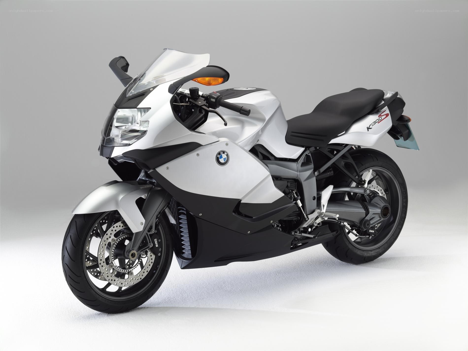 Silver BMW K1300S motorcycle