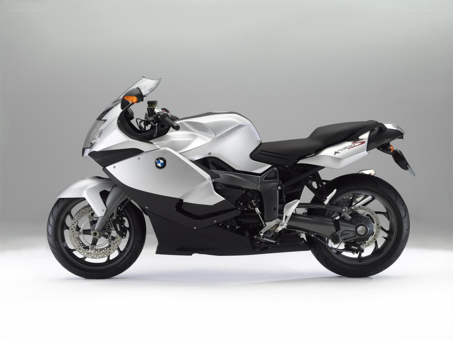 silver bmw k1300s motorcycle
