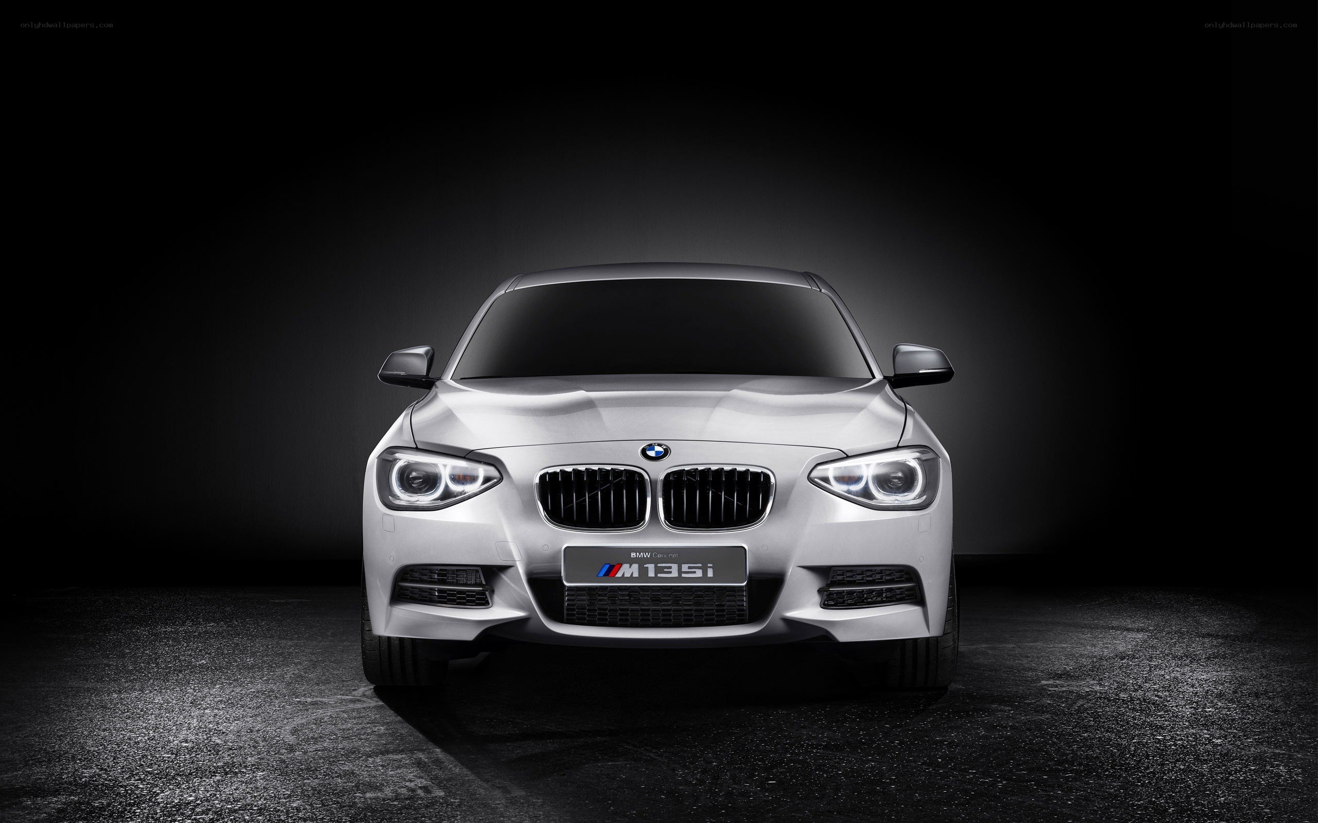 silver bmw m135i car