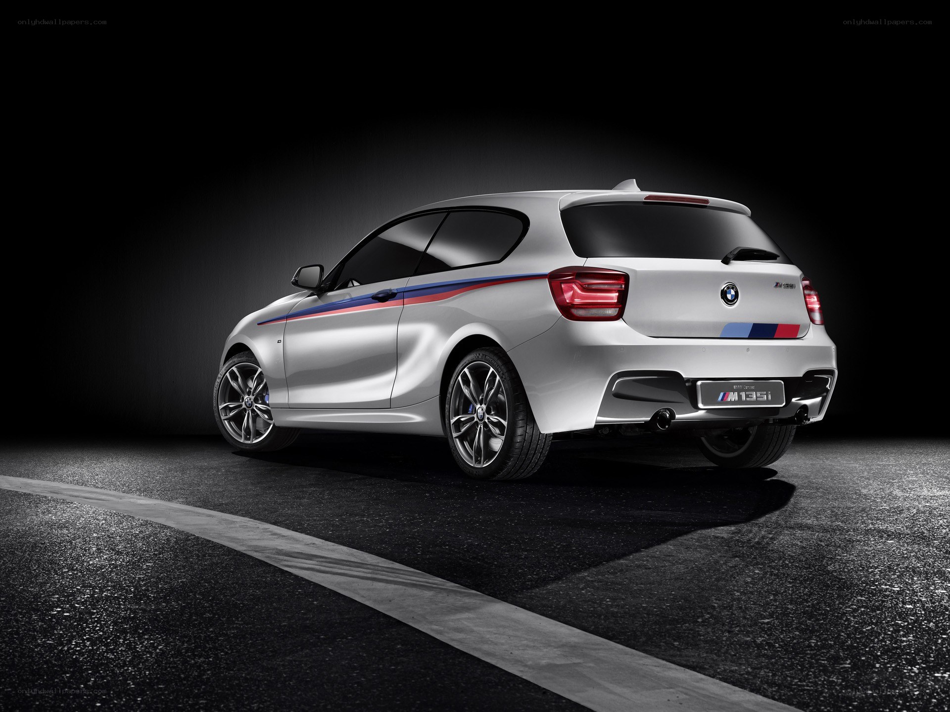Silver BMW M135i car