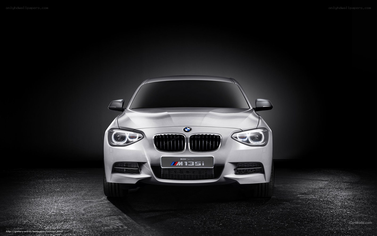 silver bmw m135i front view