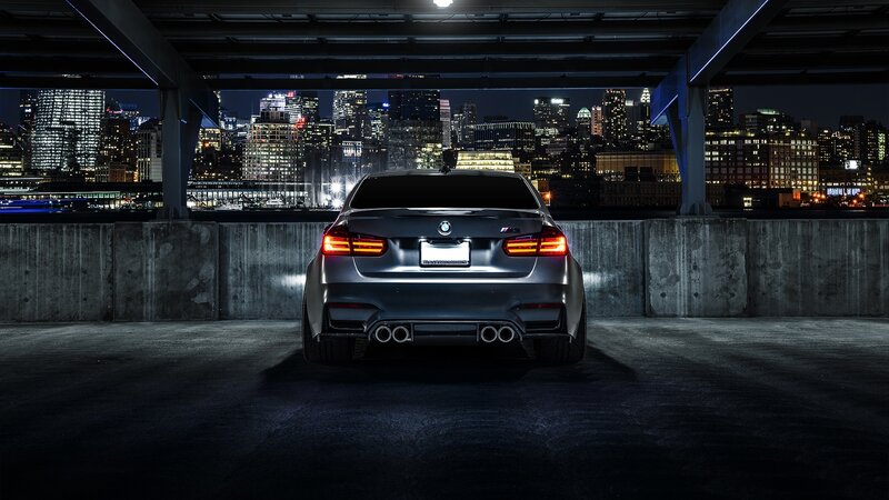 Silver BMW M3 — Black, Dramatic