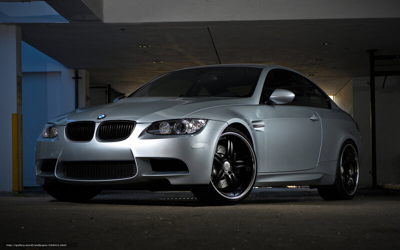 Silver BMW M3 Coupe — Dramatic, Night