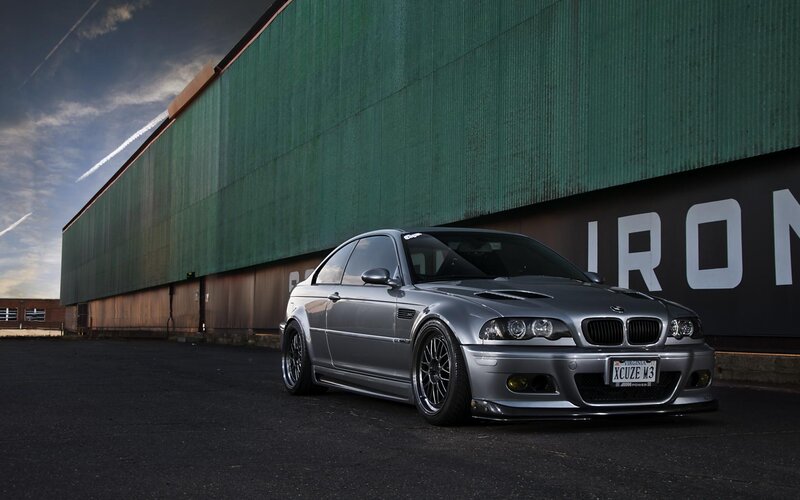 Silver BMW M3 Coupe — Gray, Dramatic, Sunset, Photograph, Building
