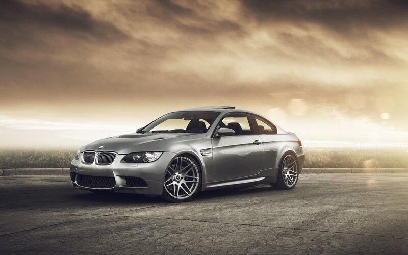 Silver BMW M3 Coupe — Gray, Dramatic, Sunset, Photograph