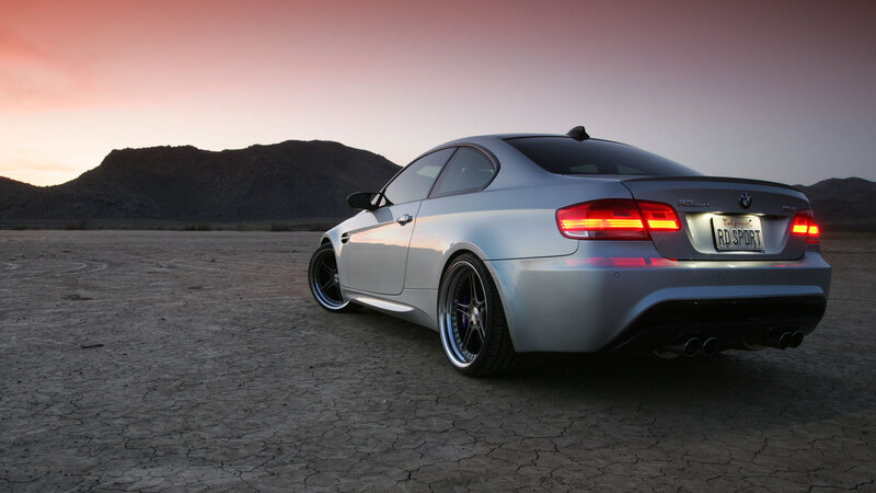 Silver BMW M3 Coupe — Gray, Dramatic, Sunset