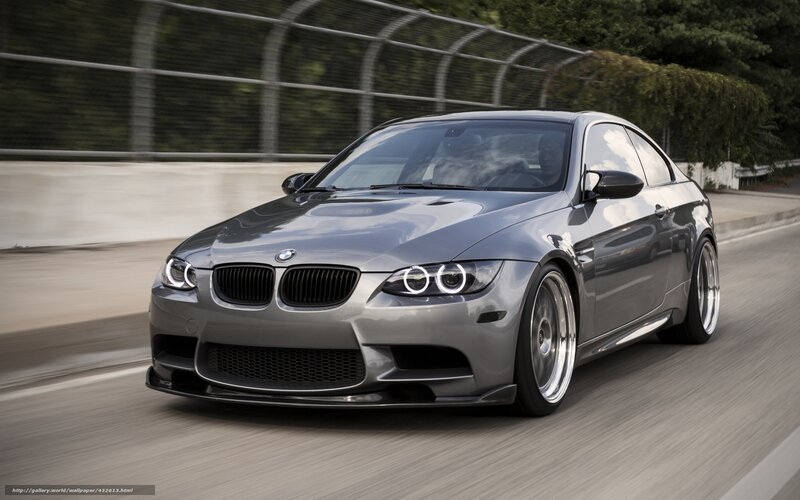Silver BMW M3 Coupe — Gray, Dynamic, Photograph