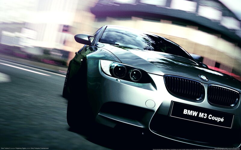 Silver BMW M3 Coupe — Gray, Dynamic