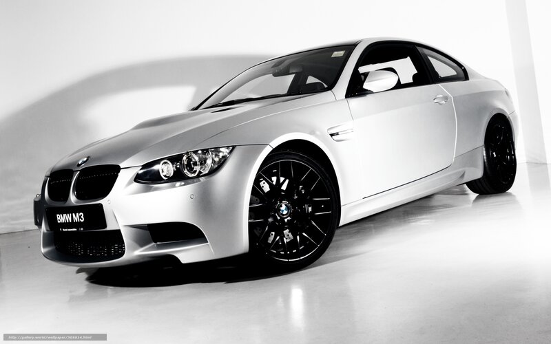 Silver BMW M3 Coupe — White
