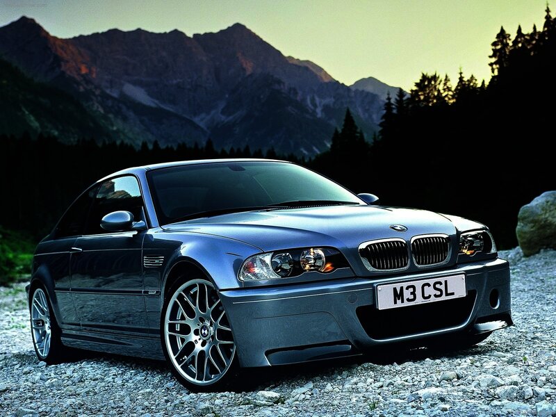 Silver BMW M3 CSL — Gray