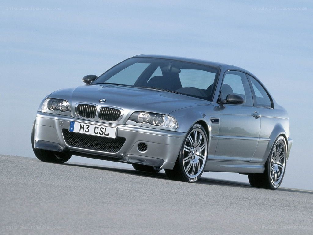 Silver BMW M3 CSL on road