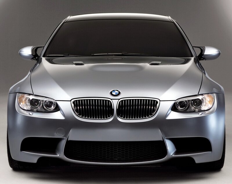 silver bmw m3 front view