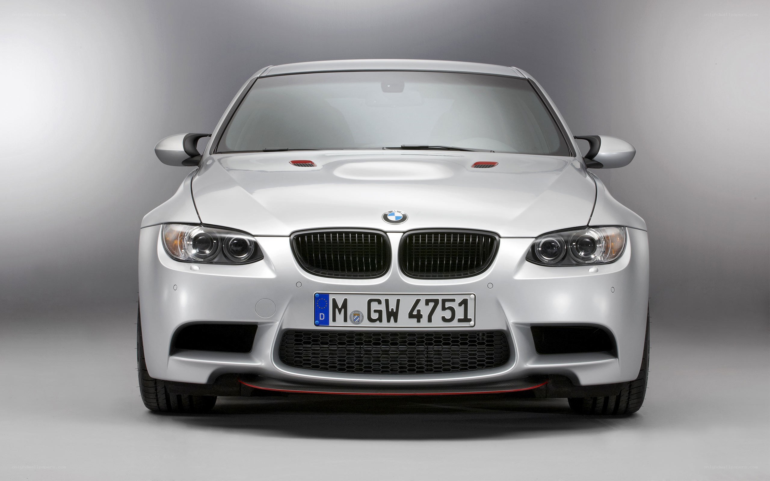 silver bmw m3 front view