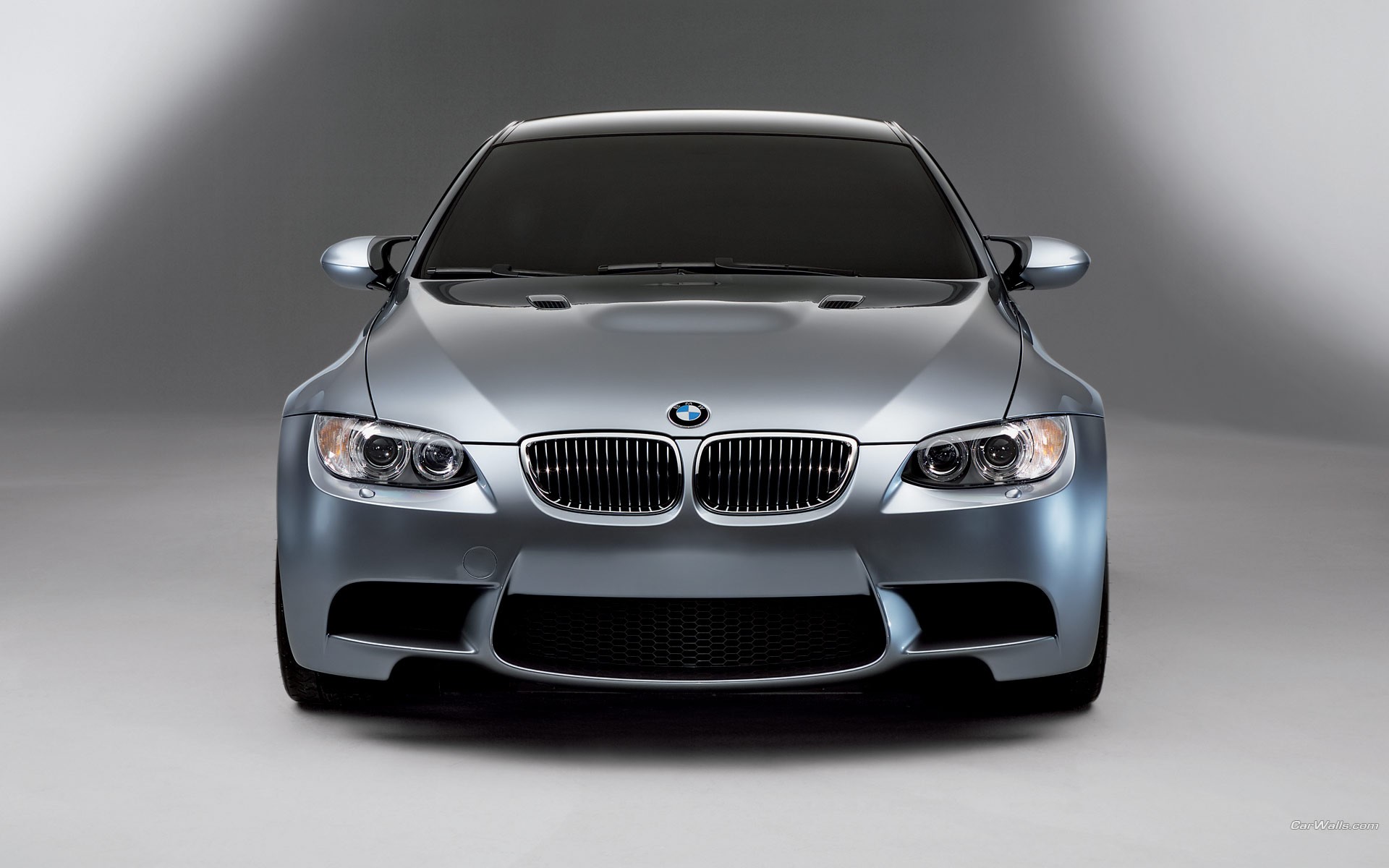 silver bmw m3 front view