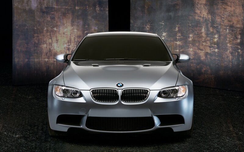 silver bmw m3 front view