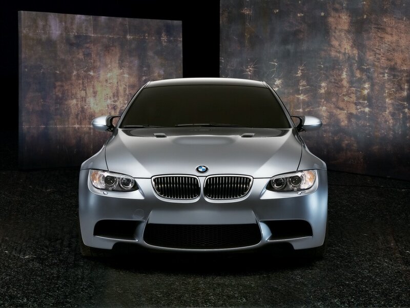 Silver BMW M3 front view