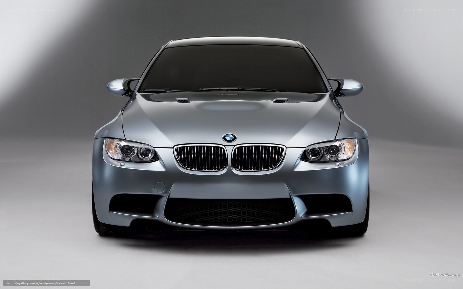 Silver BMW M3 front view