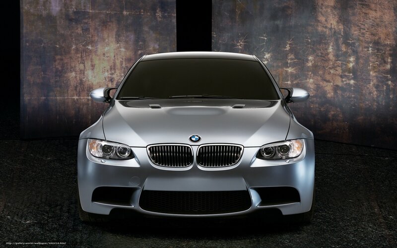 Silver BMW M3 front view