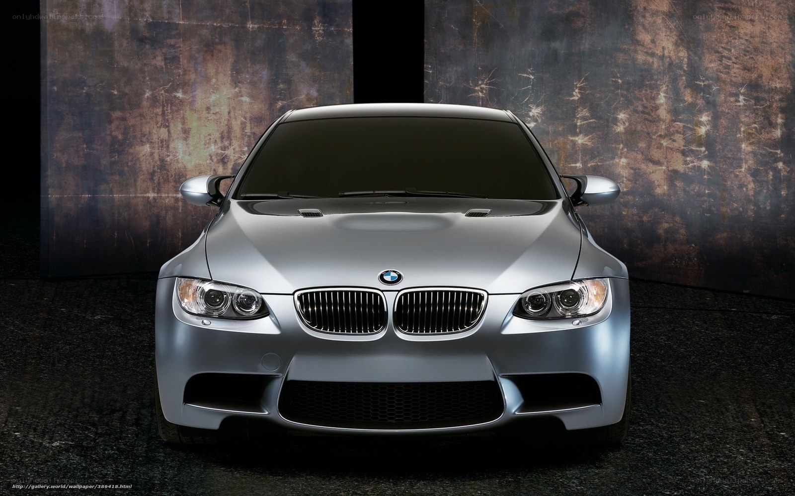 Silver BMW M3 front view