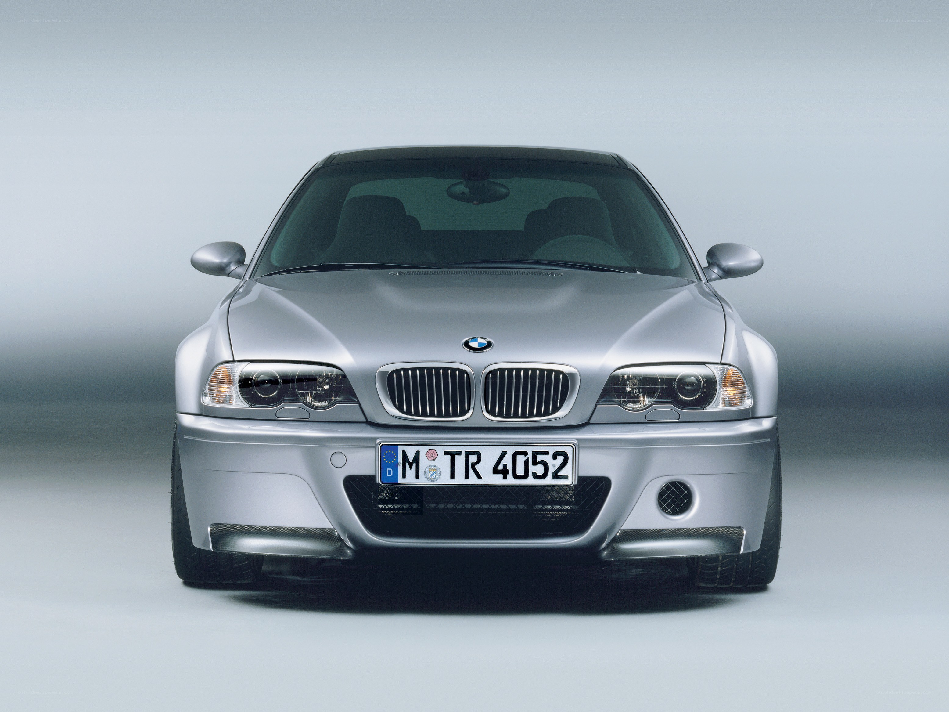 silver bmw m3 front view