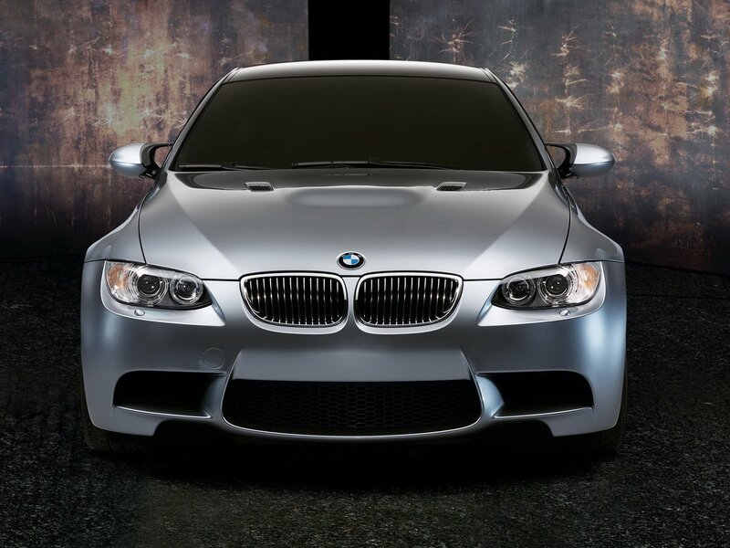 Silver BMW M3 front view