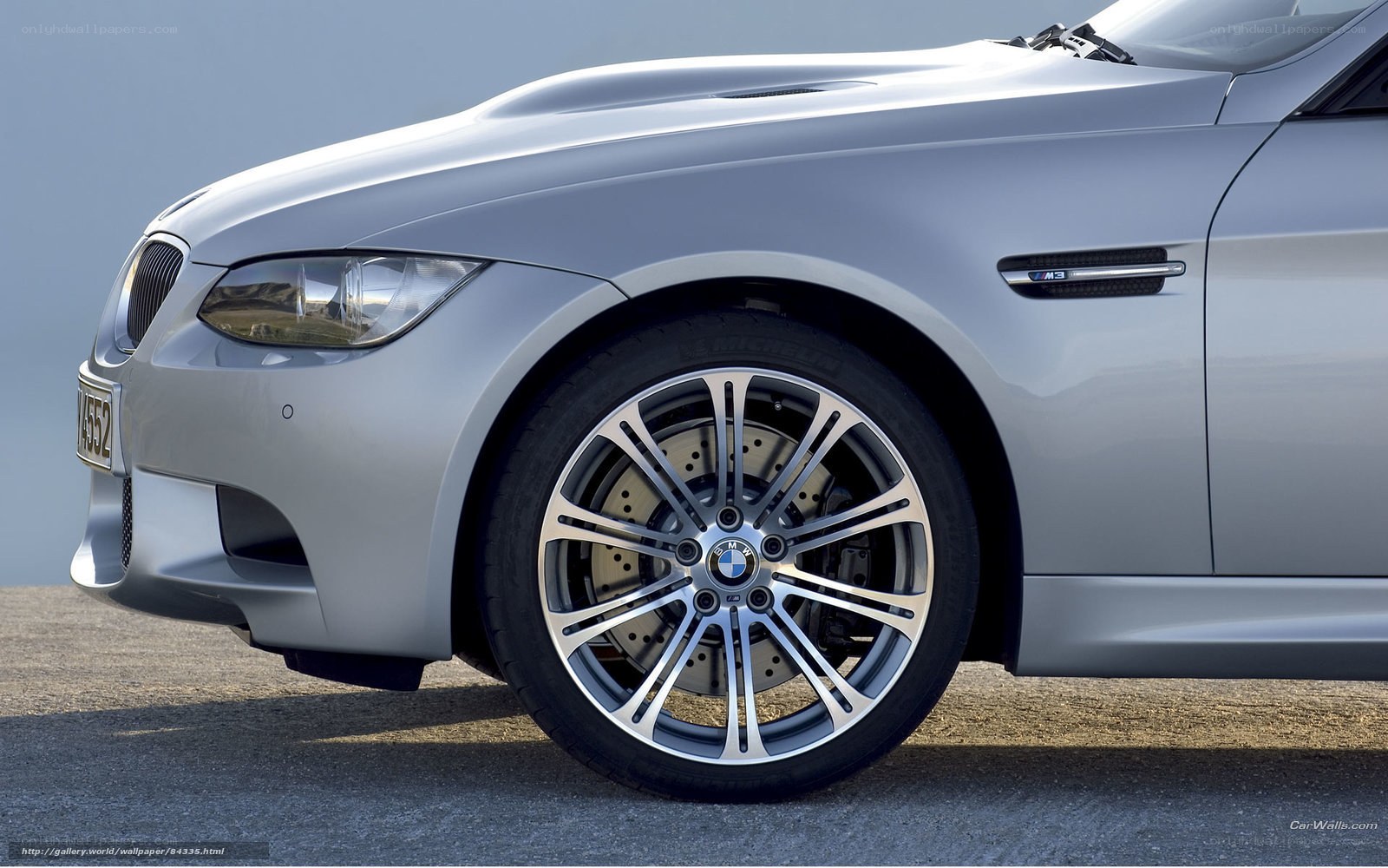 silver bmw m3 front view