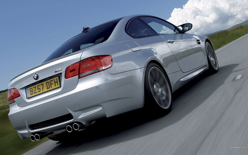 silver bmw m3 in motion