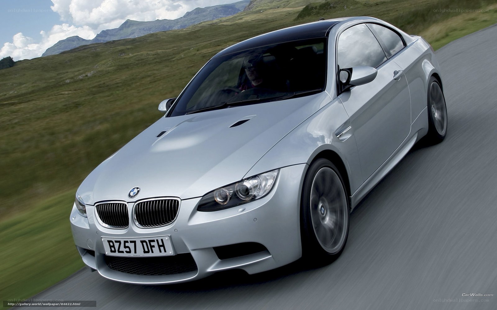 Silver BMW M3 on a mountain road