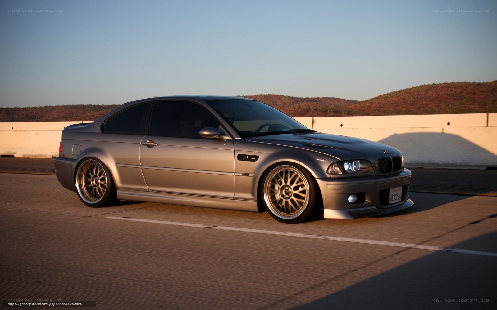 silver bmw m3 on track