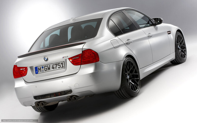 Silver BMW M3 Sedan — Neutral, Photograph, Car, License Plate