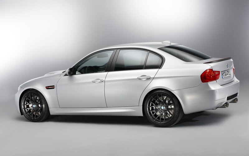Silver BMW M3 Sedan — Neutral, Photograph, Car, Wheels, Exhaust