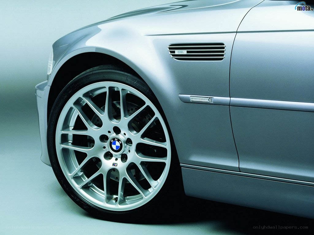 Silver BMW M3 wheel detail