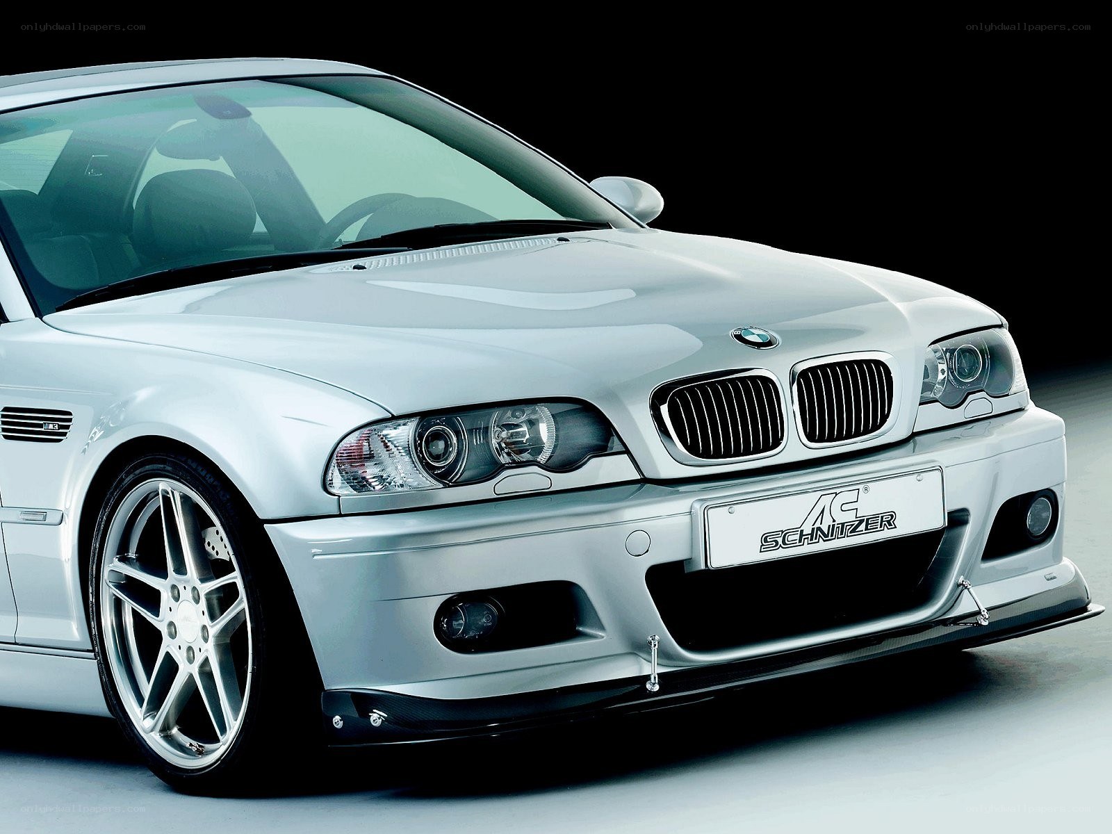 silver bmw m3 with schnitzer kit
