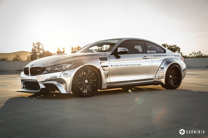Silver BMW M4 Coupe — Dramatic