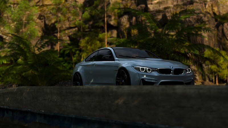 Silver BMW M4 Coupe — Gray, Dramatic