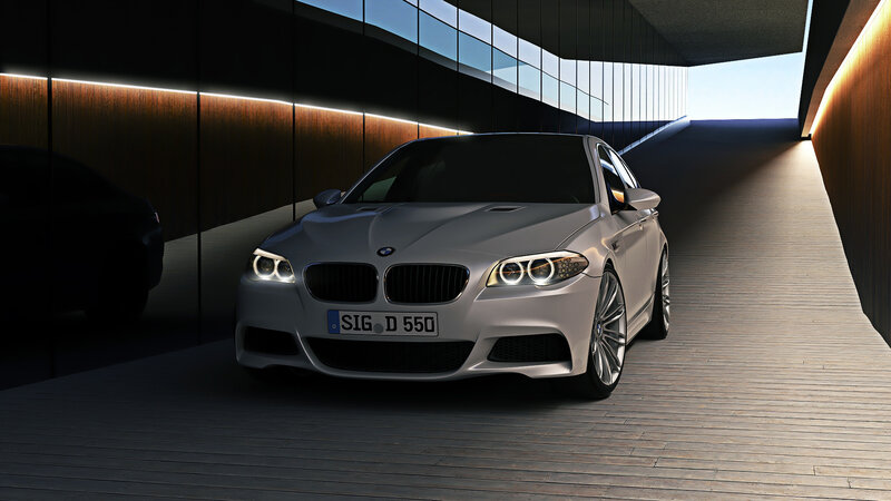 Silver Bmw M5 Car — Dramatic