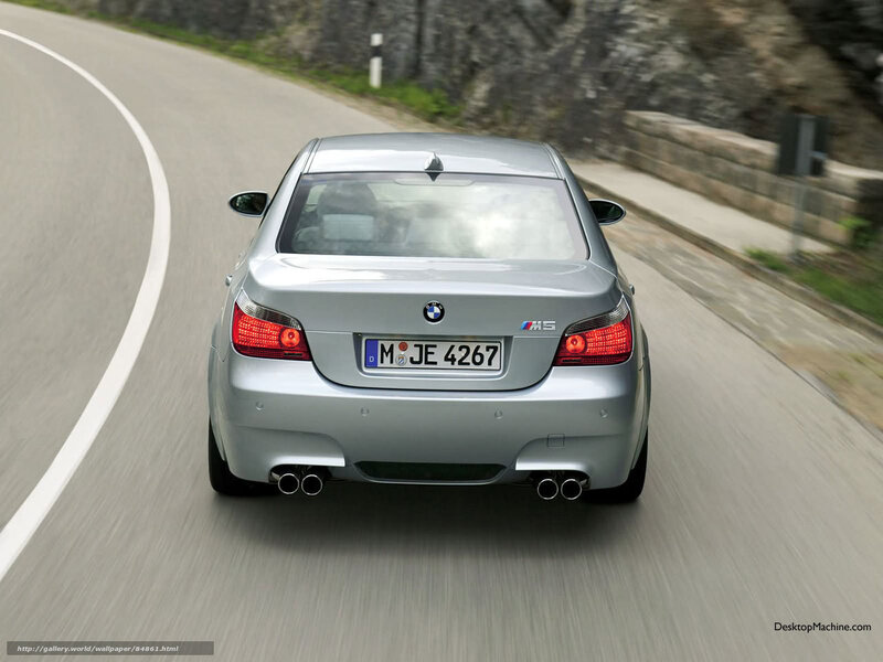 Silver BMW M5 Car — Dynamic, Photograph